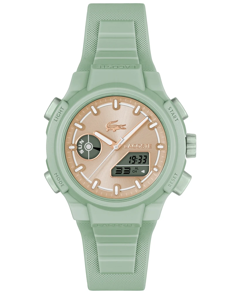 Lacoste Women's LC33 Green Silicone Strap Watch, 40mm