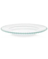 American Atelier Beaded Clear Glass Charger Plates, Set of 4