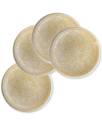 American Atelier Divine Gold Glass Charger Plates, Set of 4