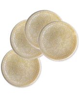 American Atelier Divine Gold Glass Charger Plates, Set of 4