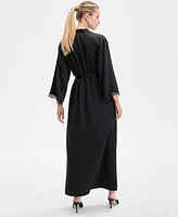 I.n.c. International Concepts Women's Lace-Trim Satin Robe, Exclusively at Macy's