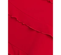 Morgan & Company Women's Tiered Ruffled Chiffon Gown