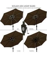 9-Foot Sunbrella Tilting Patio Umbrella with Solar Led Light Bars