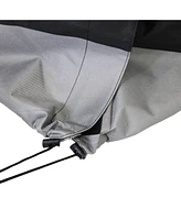 Outdoor Firewood Log Rack Cover - Gray and Black - 600D Polyester with Pvc Backing - 8-Foot