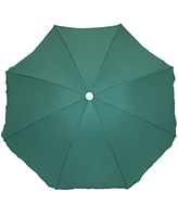 Sunnydaze Decor 5-Foot Outdoor Beach Umbrella with Tilt Function - Portable - Green