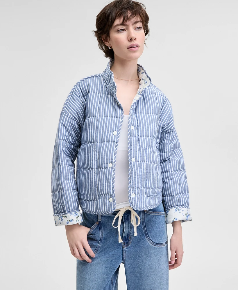 And Now This Petite Cotton Reversible Quilted Jacket, Exclusively at Macy's