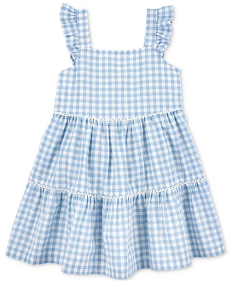 Carter's Toddler Girls Cotton Gingham Flutter-Sleeve Dress