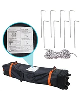 12 x 12 Foot Premium Pop-Up Canopy with Rolling Carry Bag - Straight Leg Folding Outdoor Shade Shelter