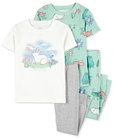 Carter's Toddler Girls Bunny Cotton Pajamas, 4-Piece Set