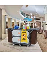 gaomon Commercial Janitorial Cart with Cabinet