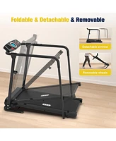 Redliro Walking Treadmill with Long Handrails 300lbs Capacity Recovery Fitness Exercise Machine for Seniors
