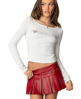 Edikted Women's Cowboy Lover Boat Neck Top