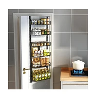 gaomon 6-Tier Over The Door Pantry Organizer, Adjustable Metal Kitchen Pantry Organizers, Hanging Over The Door Spice Rack