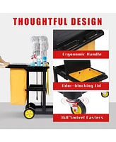 gaomon Cleaning Cart - 3 Tier Commercial Janitorial Cart