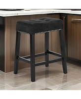 Slickblue Saddle Seat Counter Height Stool for Kitchen & Dining – Stylish and Comfortable Design