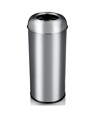 gaomon 17 Gal / 65L Open Top Trash Can Commercial Grade Heavy Duty Tall Commercial Trash Can Brushed Stainless Steel