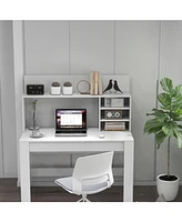 Gouun 48 Inch Writing Computer Desk with Anti-Tipping Kits and Cable Management Hole