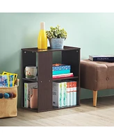 Gouun 2-Tier Side End Table with Storage Shelves