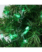 70-led Christmas Outdoor String Lights - M6 Faceted Style Bulbs 21-Foot Lighted Length Multi