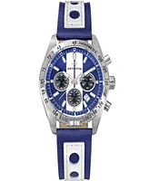 Abingdon Co. Women's Jordan Chronograph Multifunctional Cobra Blue Leather Strap Watch, 40mm