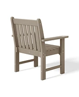 WestinTrends Outdoor Patio Hdpe Adirondack Dining Arm Chair