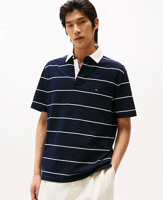 Tommy Hilfiger Men's Classic-Fit Heavy Jersey Stripe Polo Shirt