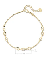 Devata Valentino Chain Bracelet in 14K Gold, 6.5 in adj to 7.5 in, approx. 3.8 grams.