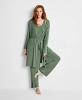 State Of Day Women's Pointelle Long Open-Front Wrap, Exclusively at Macy's