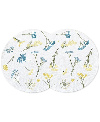 Lenox Wildflowers All-Over Round Placemats, Set of 2