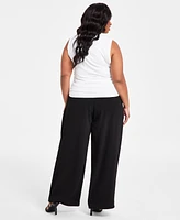 Nina Parker Plus Size Ruched Sleeveless Top