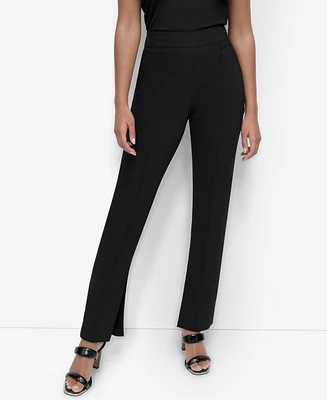 Dkny Women's Split-Hem Elasticated-Back Ankle Pants