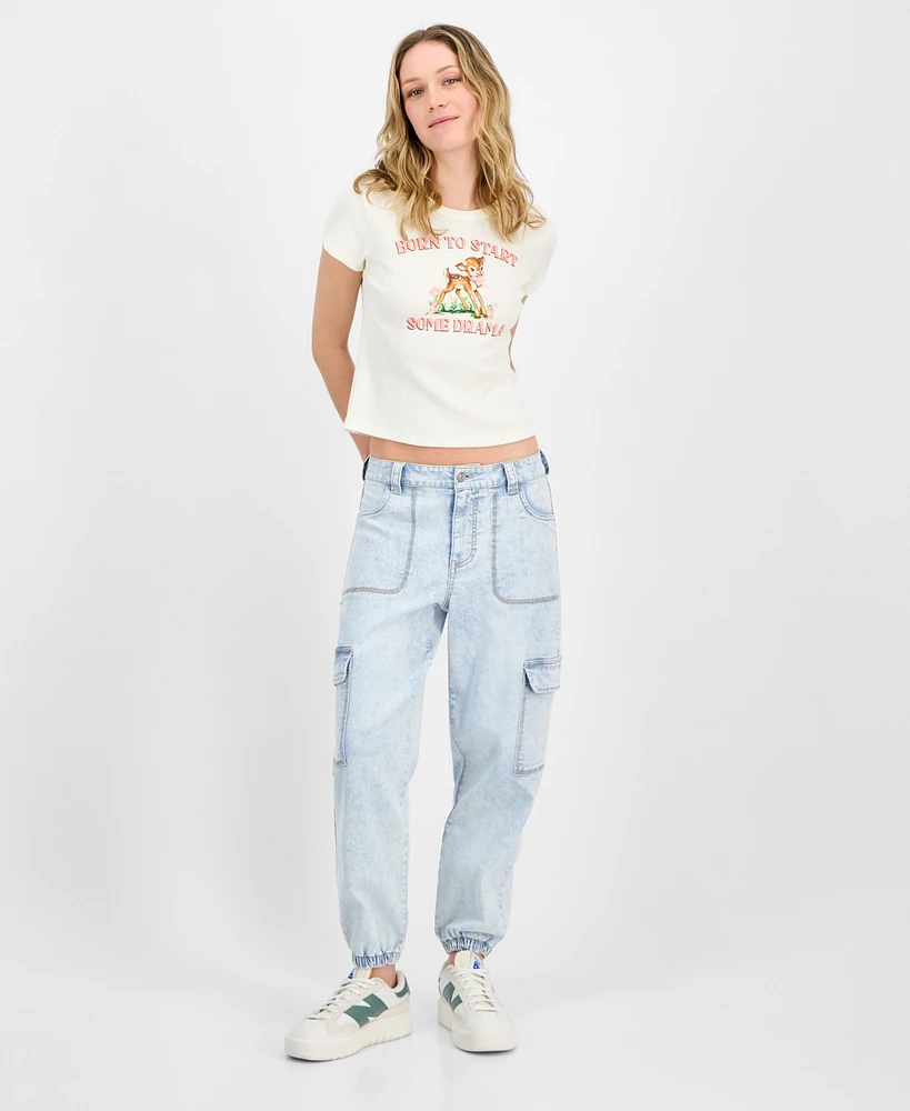 Celebrity Pink Juniors' High Rise Cargo Jogger Jeans