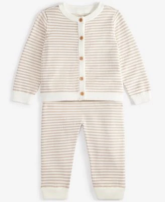 First Impressions Baby Striped Cotton Cardigan Pants Exclusively At Macys