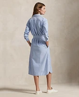 Polo Ralph Lauren Women's Belted Cotton Oxford Shirtdress