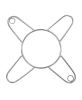 Half Moon Cooking Grate with Ceramic Deflector Plate for 15" Kamado Egg Grills - 12.5"