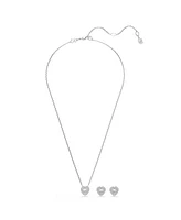 Swarovski x Ariana Grande Rhodium Plated Heart Mixed Cuts Set