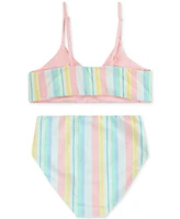 Hurley Big Girls 2-Pc. Reversible Triangle Bikini Top & Bottoms Set