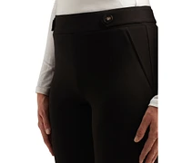 Bcx Juniors' Wide-Leg High-Rise Tab-Waist Pants