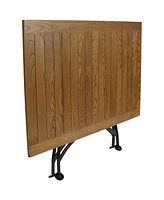 47" x 31" European Chestnut Wood Folding Dining Table - For Indoor or Outdoor Use