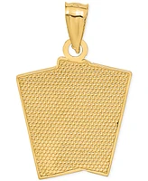 14k Gold Charm, Ace of Hearts and Spades All In Charm