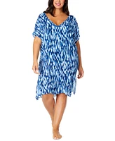 Anne Cole Plus Easy Tunic Swim Cover-Up