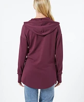 Cable & Gauge Women's Yummy Zip Front Hoodie Tunic