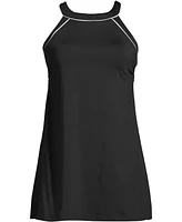 Lands' End Plus Size Dd-Cup High Neck Swim Dress Swimsuit