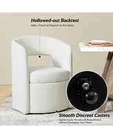 Roderick Modern Dining Chair with Hollowed-Out Backrest and Thick Cushion