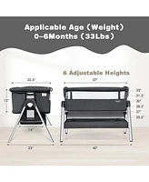 Gouun Portable Baby Bedside Sleeper with Adjustable Heights and Angle