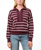 Cable & Gauge Women's Soft Terry Half Zip Sweatshirt