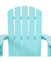 Sunnydaze Decor All-Weather Outdoor Adirondack Chair with Drink Holder - Heavy Duty Hdpe Weatherproof Patio