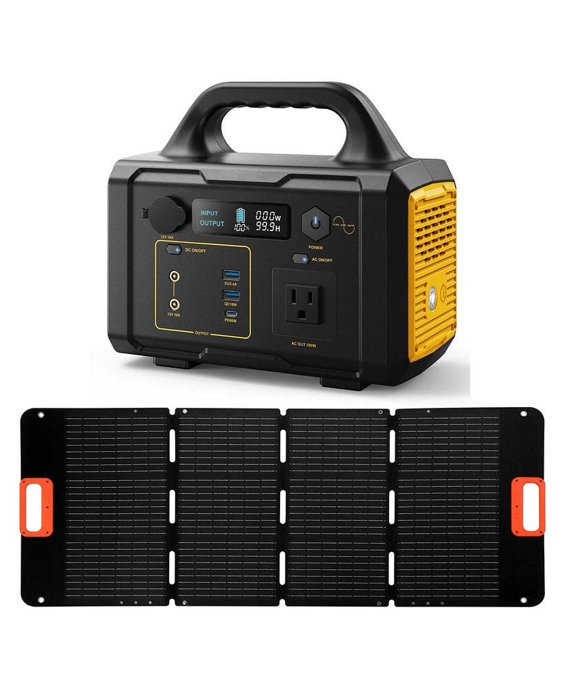 Mondawe 300W Portable Power Station 299.5Wh Solar Generator with Ac Outlet
