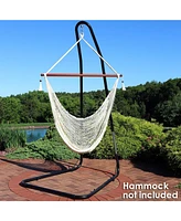 Sunnydaze Decor Adjustable Hammock Chair Stand - 79-Inch to 93-Inch Tall Hanging Stand Only - Heavy-Duty 330-Pound Weight Capacity