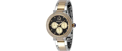Invicta Women's 48115 Bolt Quartz Chronograph Black, Gold Dial Watch